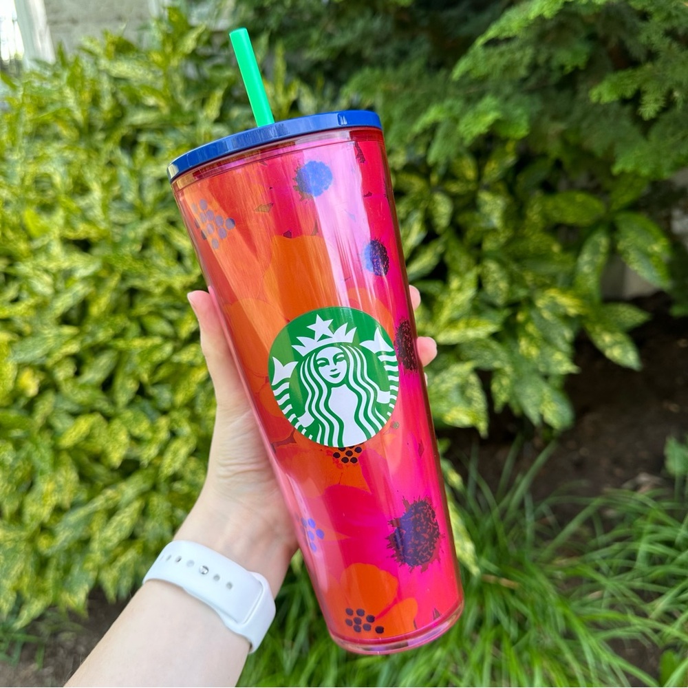 Starbucks Dancing Blooms 2022 Floral Cold Cup Tumbler 24oz